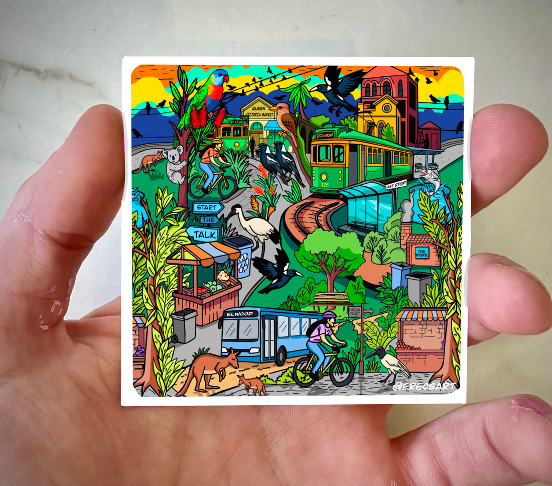  vinyl art sticker by Freo’s Art, matte waterproof finish