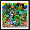 Celebrating Melbourne city art print, limited edition, premium matte paper, in frame
