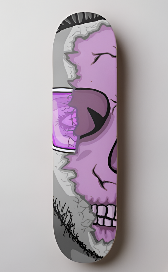 Fractured Identities  - Hand painted skate deck