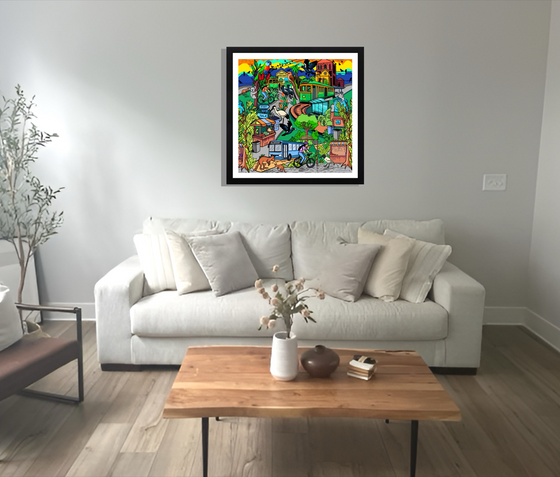 Celebrating Melbourne Framed- Melbourne art (In Frame)