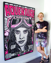 Adventure Captain original acrylic painting on canvas, framed wall art