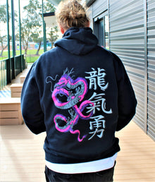  Dragon hood - Navy hoodie